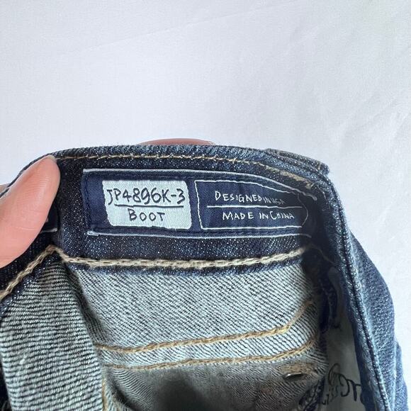 MISS ME JEANS Women's Y2K Mid Rise Boot Cut JP4896K-3 Dark Wash Size 28 - Picture 6 of 9